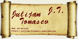 Julijan Tomašev vizit kartica